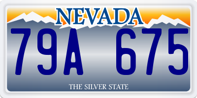 NV license plate 79A675