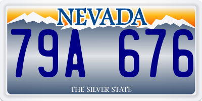 NV license plate 79A676