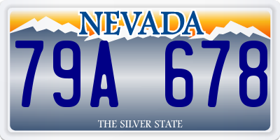 NV license plate 79A678