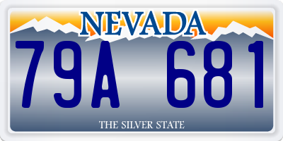 NV license plate 79A681