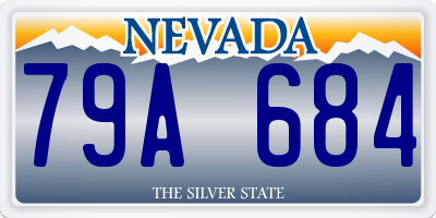 NV license plate 79A684