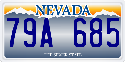 NV license plate 79A685