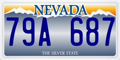 NV license plate 79A687