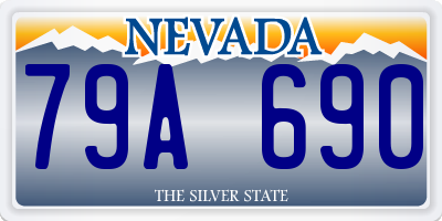 NV license plate 79A690