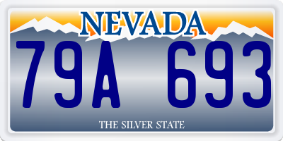 NV license plate 79A693