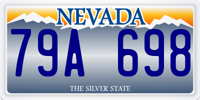 NV license plate 79A698