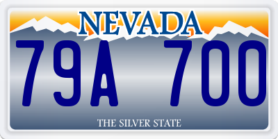 NV license plate 79A700