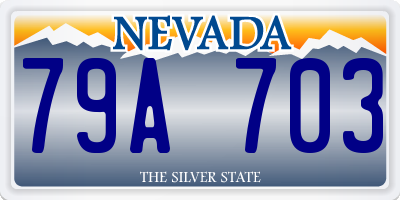 NV license plate 79A703