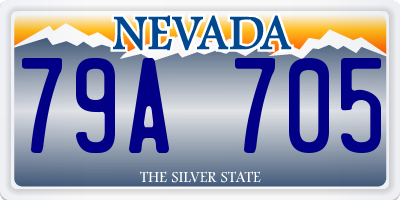 NV license plate 79A705