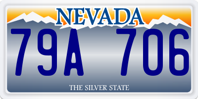 NV license plate 79A706