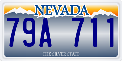 NV license plate 79A711