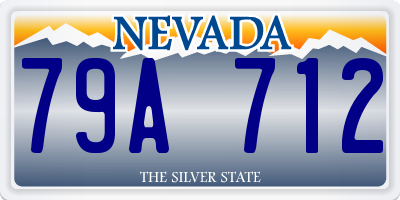 NV license plate 79A712
