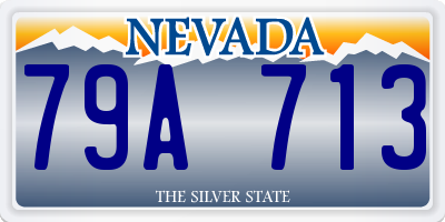 NV license plate 79A713