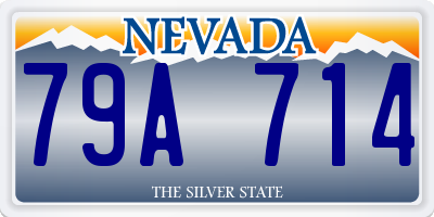 NV license plate 79A714