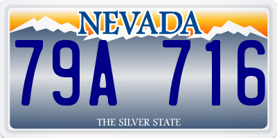 NV license plate 79A716