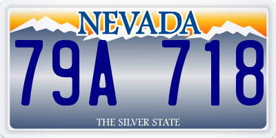 NV license plate 79A718