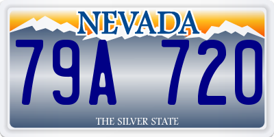 NV license plate 79A720