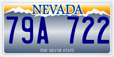 NV license plate 79A722