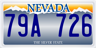 NV license plate 79A726