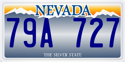 NV license plate 79A727