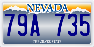 NV license plate 79A735