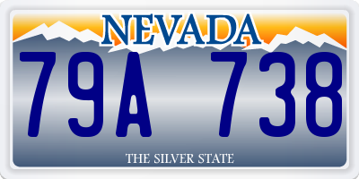 NV license plate 79A738