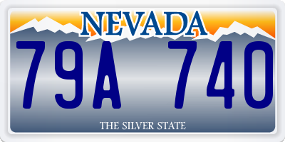 NV license plate 79A740