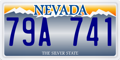 NV license plate 79A741