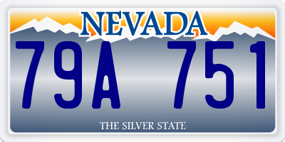 NV license plate 79A751