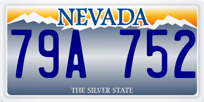 NV license plate 79A752