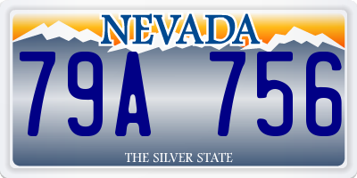 NV license plate 79A756