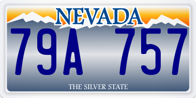 NV license plate 79A757