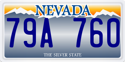 NV license plate 79A760