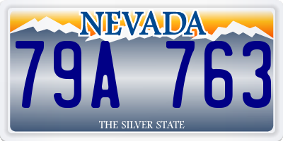 NV license plate 79A763