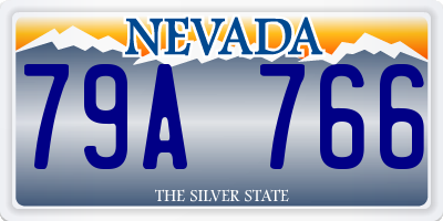 NV license plate 79A766