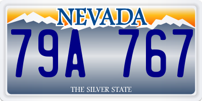 NV license plate 79A767