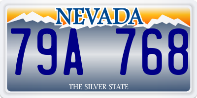 NV license plate 79A768