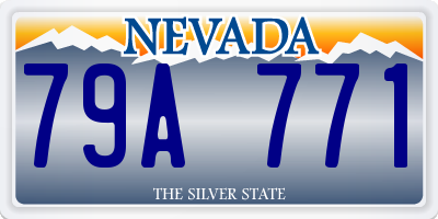 NV license plate 79A771