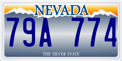 NV license plate 79A774