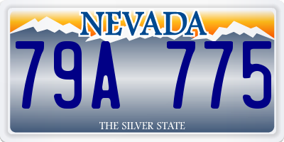 NV license plate 79A775