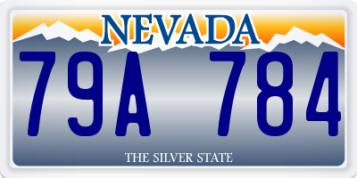 NV license plate 79A784