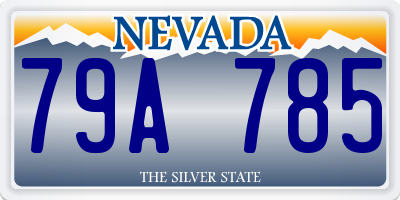NV license plate 79A785