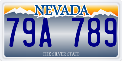 NV license plate 79A789