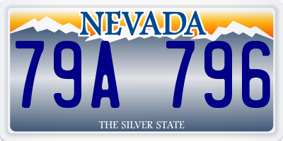 NV license plate 79A796