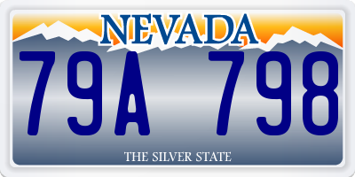 NV license plate 79A798