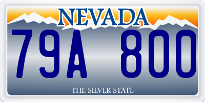 NV license plate 79A800