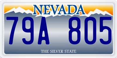 NV license plate 79A805