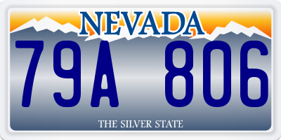 NV license plate 79A806