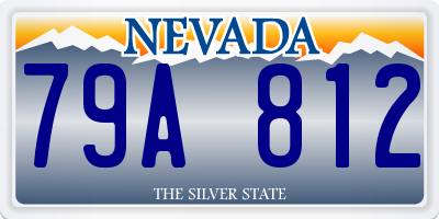 NV license plate 79A812