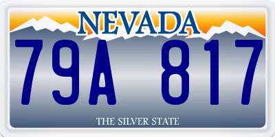 NV license plate 79A817